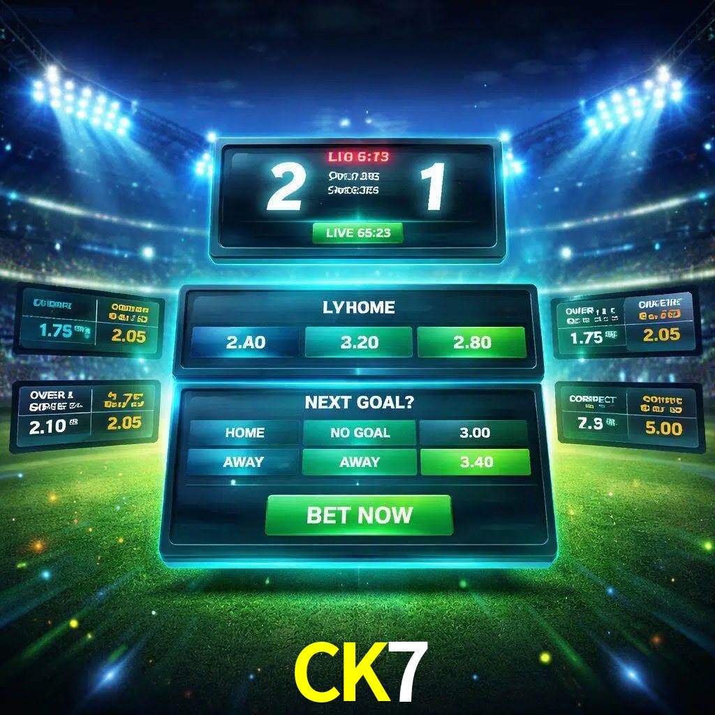 Vista de apuestas en vivo CK7 durante un partido en curso