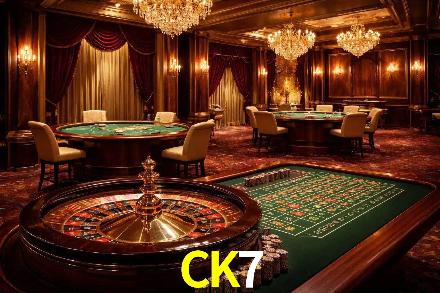 Una escena premium de mesa de casino en vivo con cartas, elementos de ruleta y un ambiente pulido de estudio de transmisión.